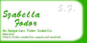 szabella fodor business card
